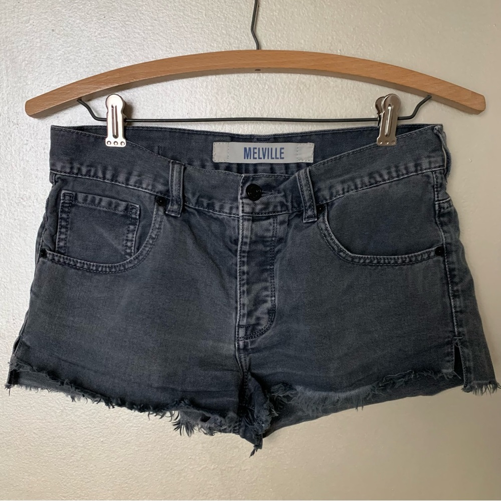 Mid-Rise Cutoff Denim Shorts